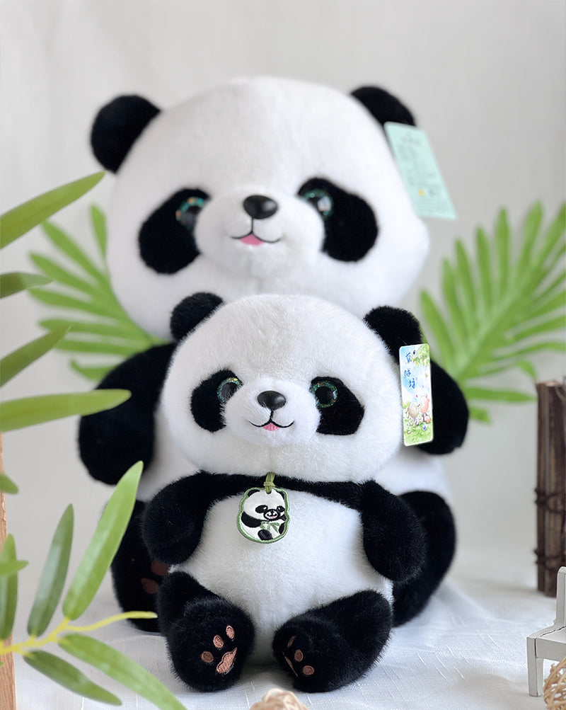 Cute Smile Giant Panda Family Dolls
