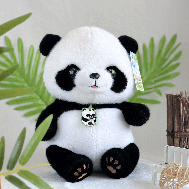 Cute Smile Giant Panda Family Dolls