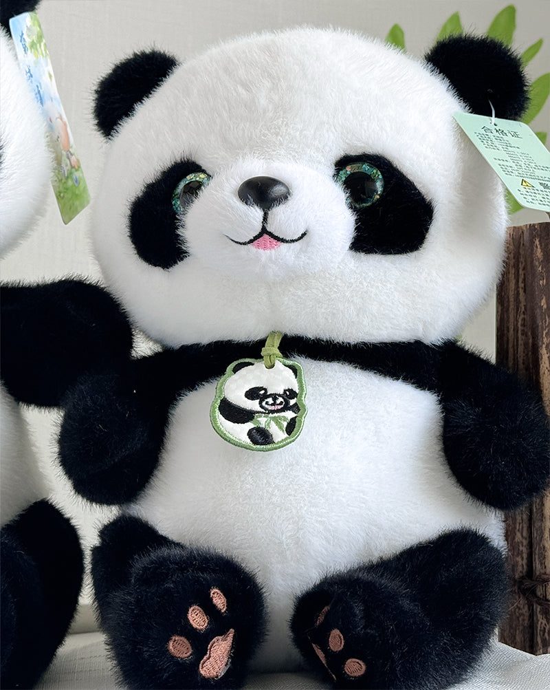 Cute Smile Giant Panda Family Dolls