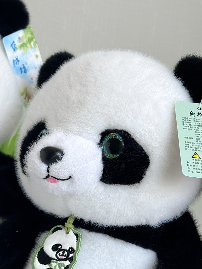 Cute Smile Giant Panda Family Dolls