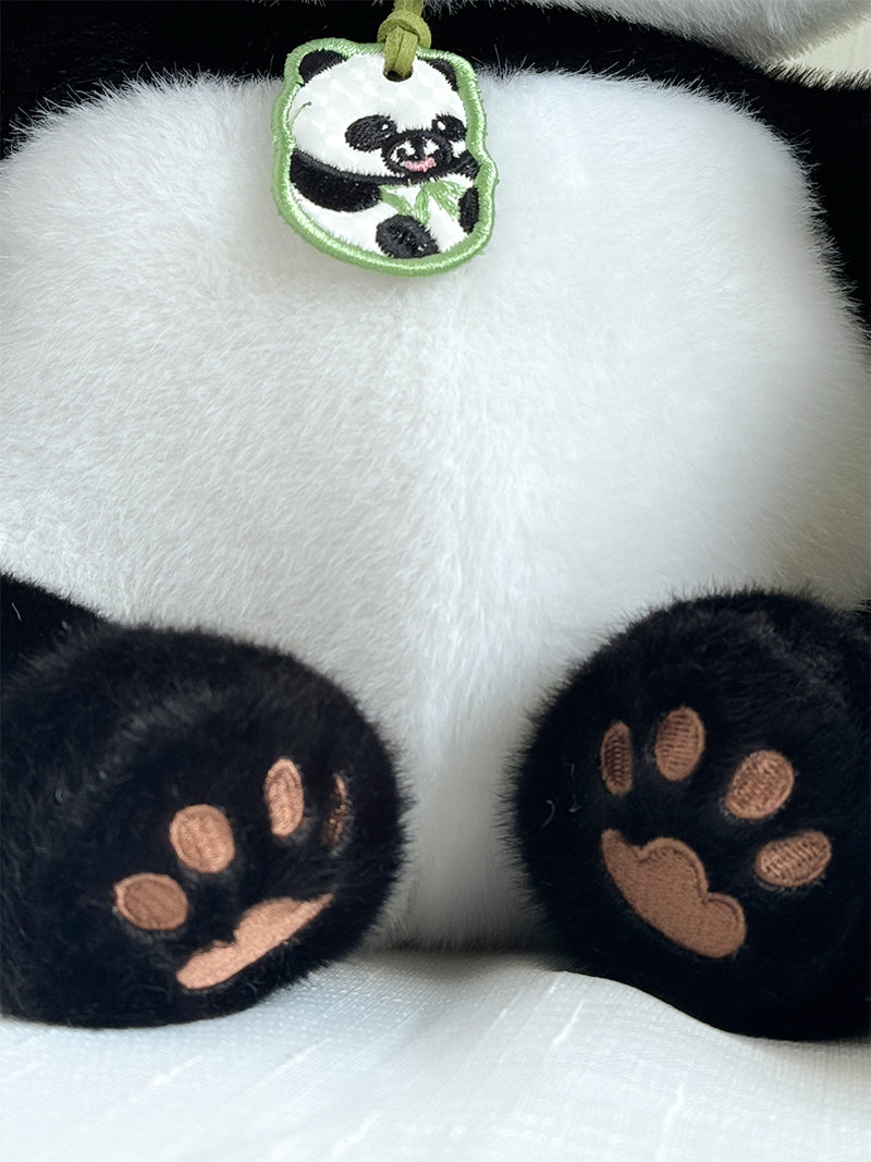 Cute Smile Giant Panda Family Dolls