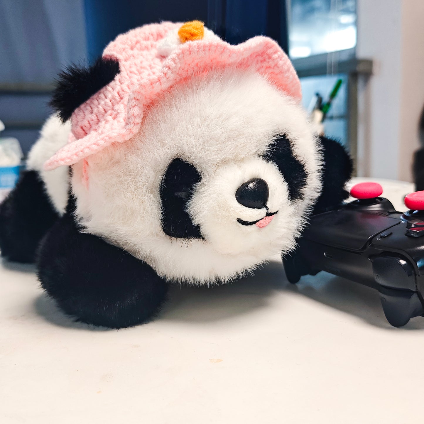 Adorable Panda Doll with Flower