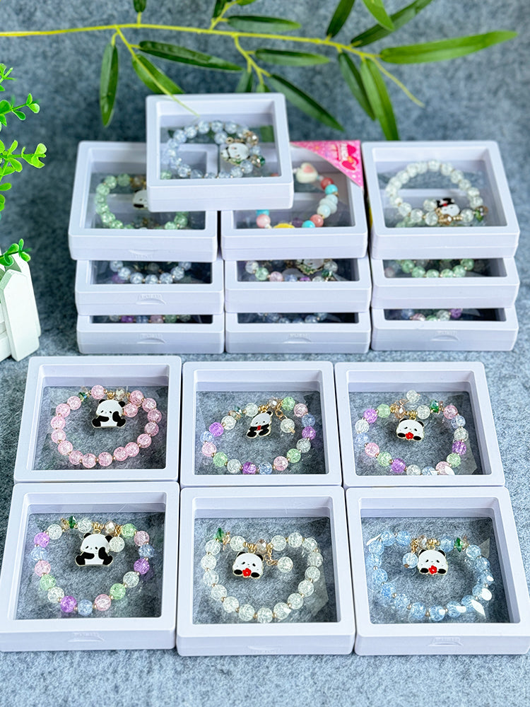Summer Panda Colored Bead Bracelet