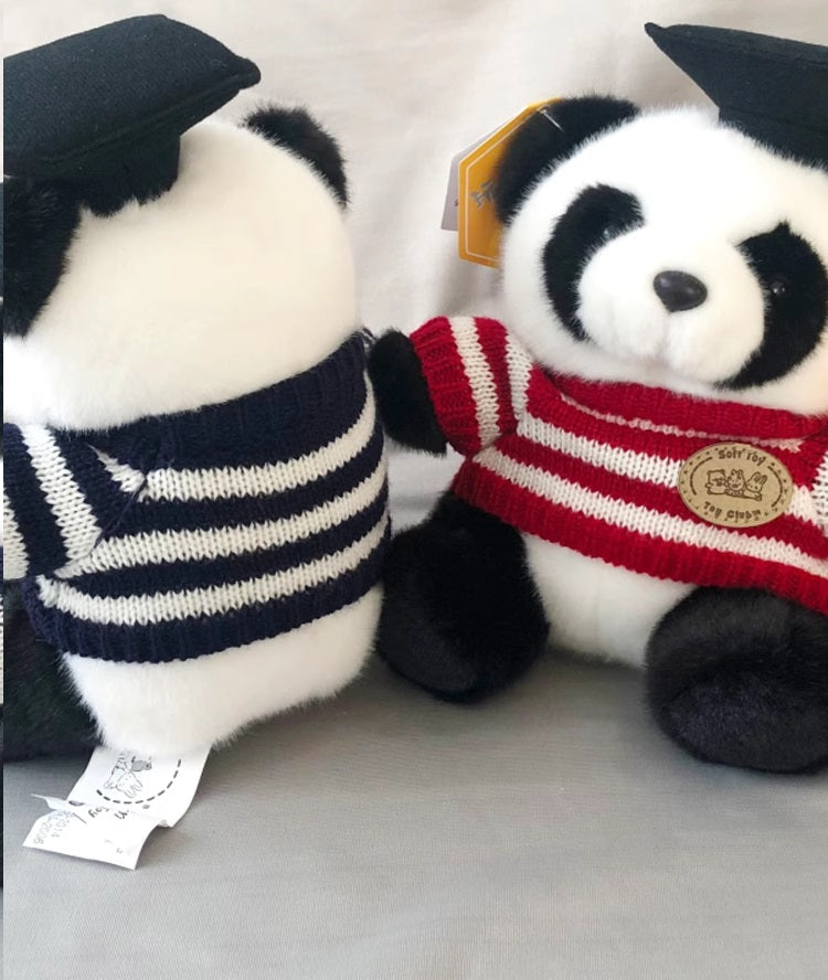 Doctor Panda Plush With Sweater Cap