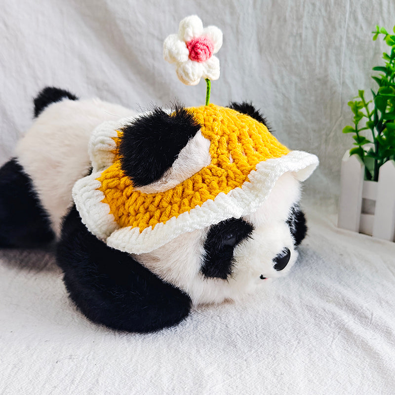 Adorable Panda Doll with Flower