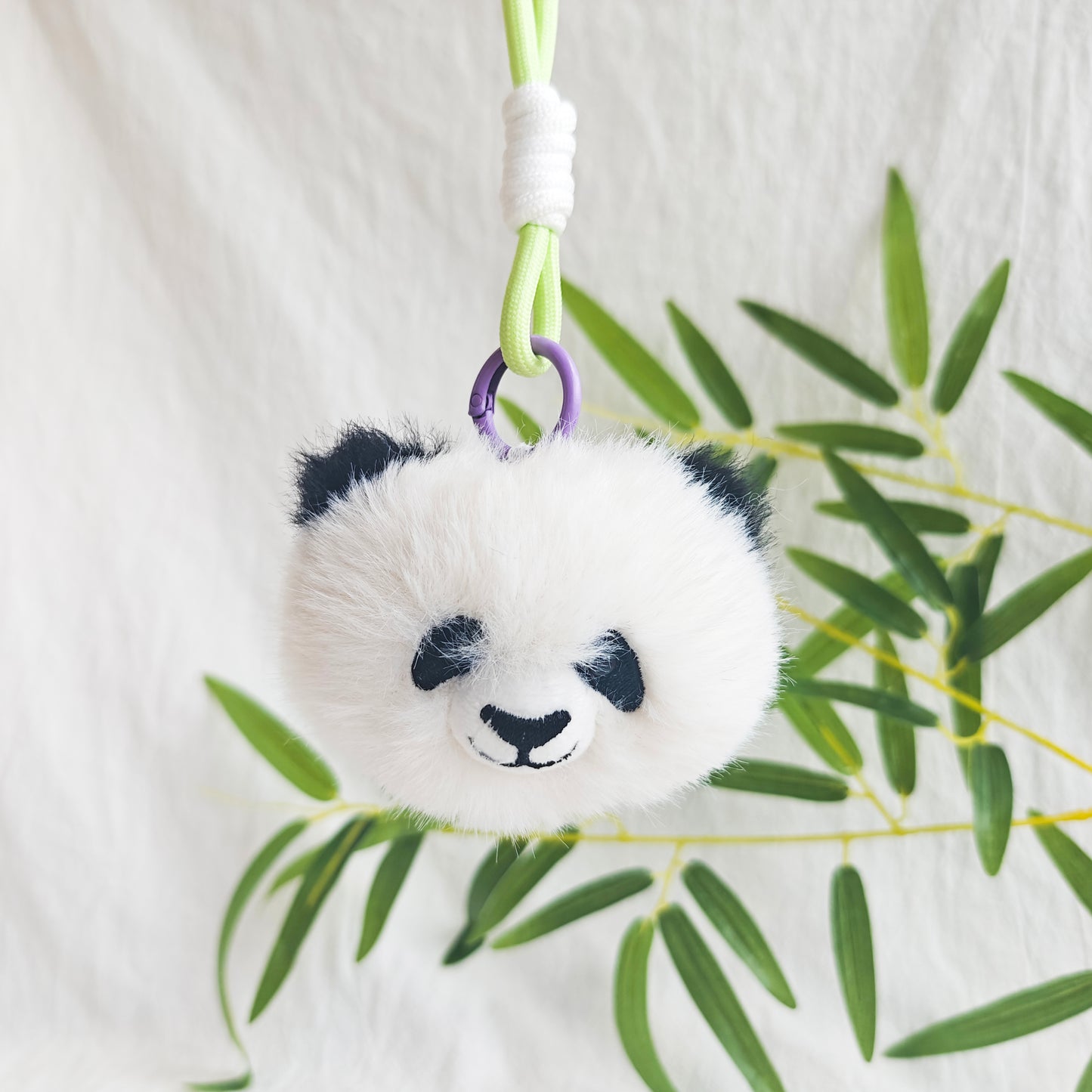 Creative Plush Panda Head Pendant