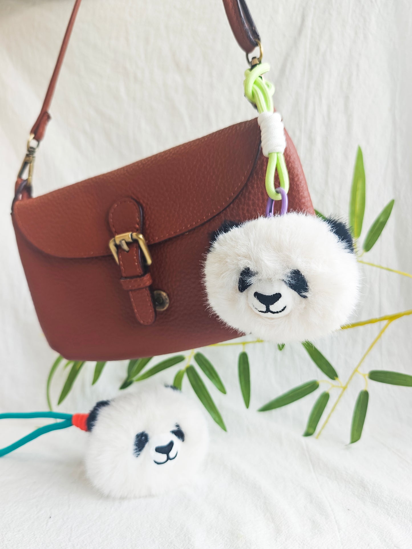 Creative Plush Panda Head Pendant