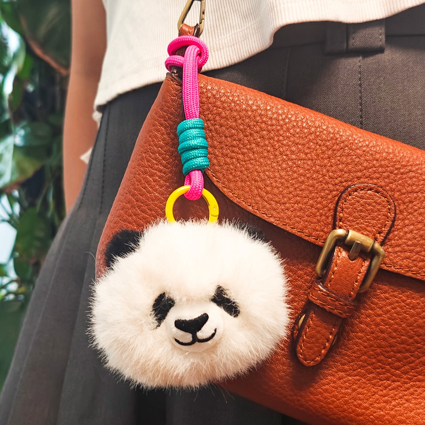Creative Plush Panda Head Pendant