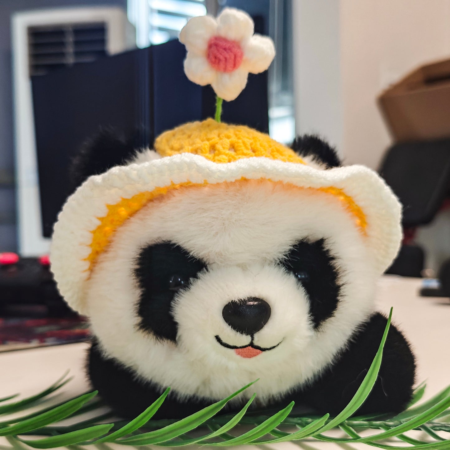Adorable Panda Doll with Flower