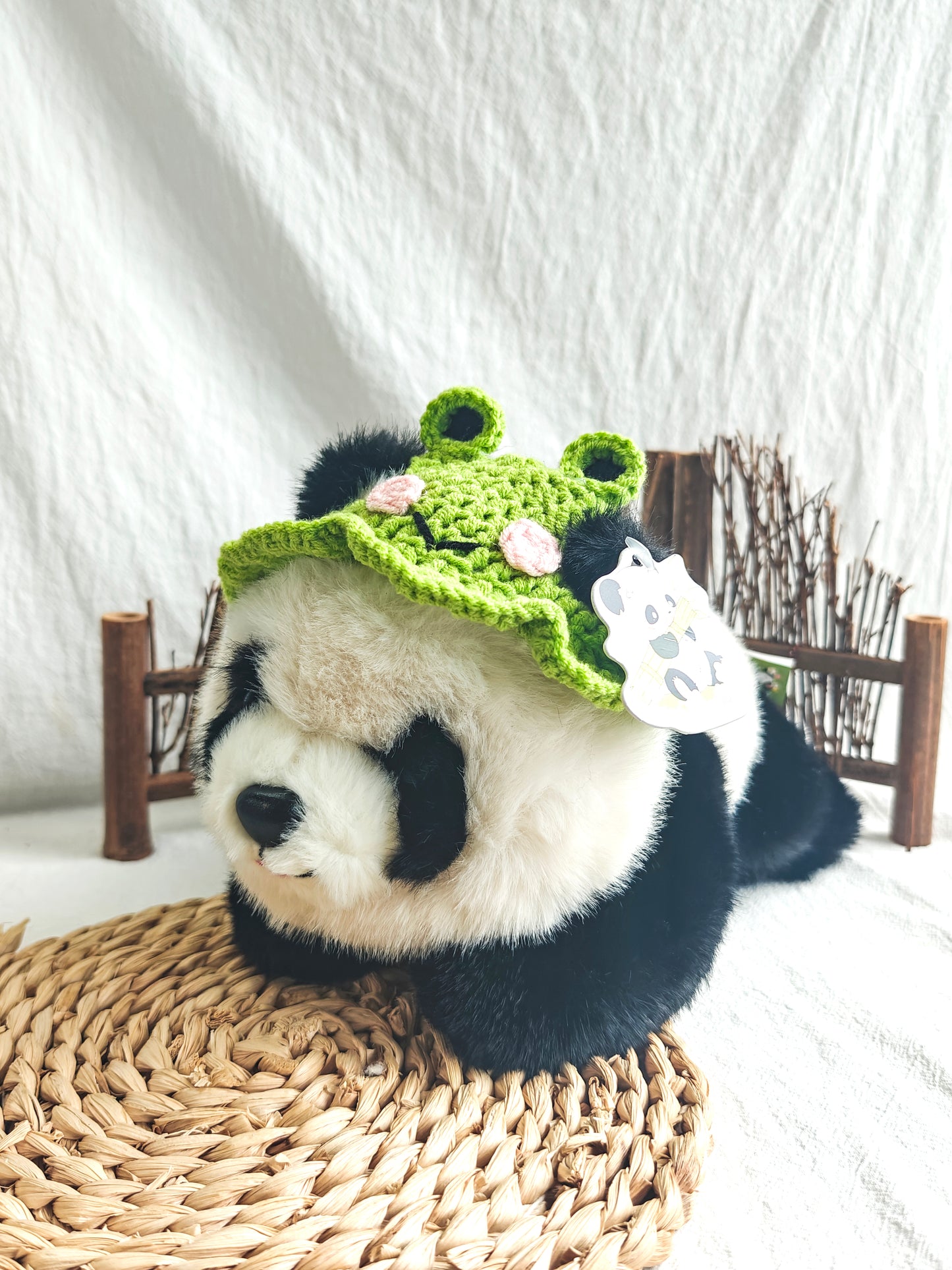 Adorable Panda Doll with Flower