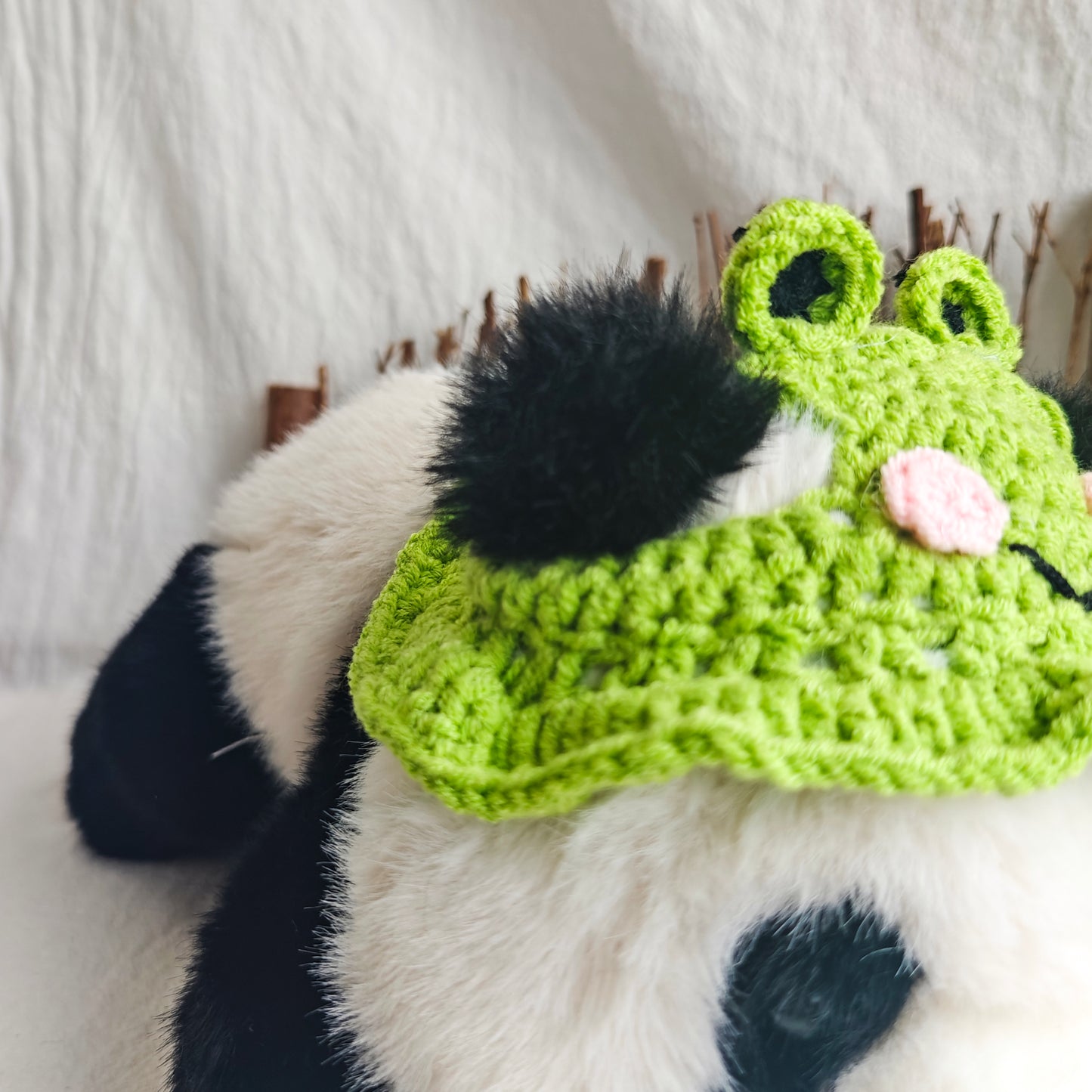 Adorable Panda Doll with Flower