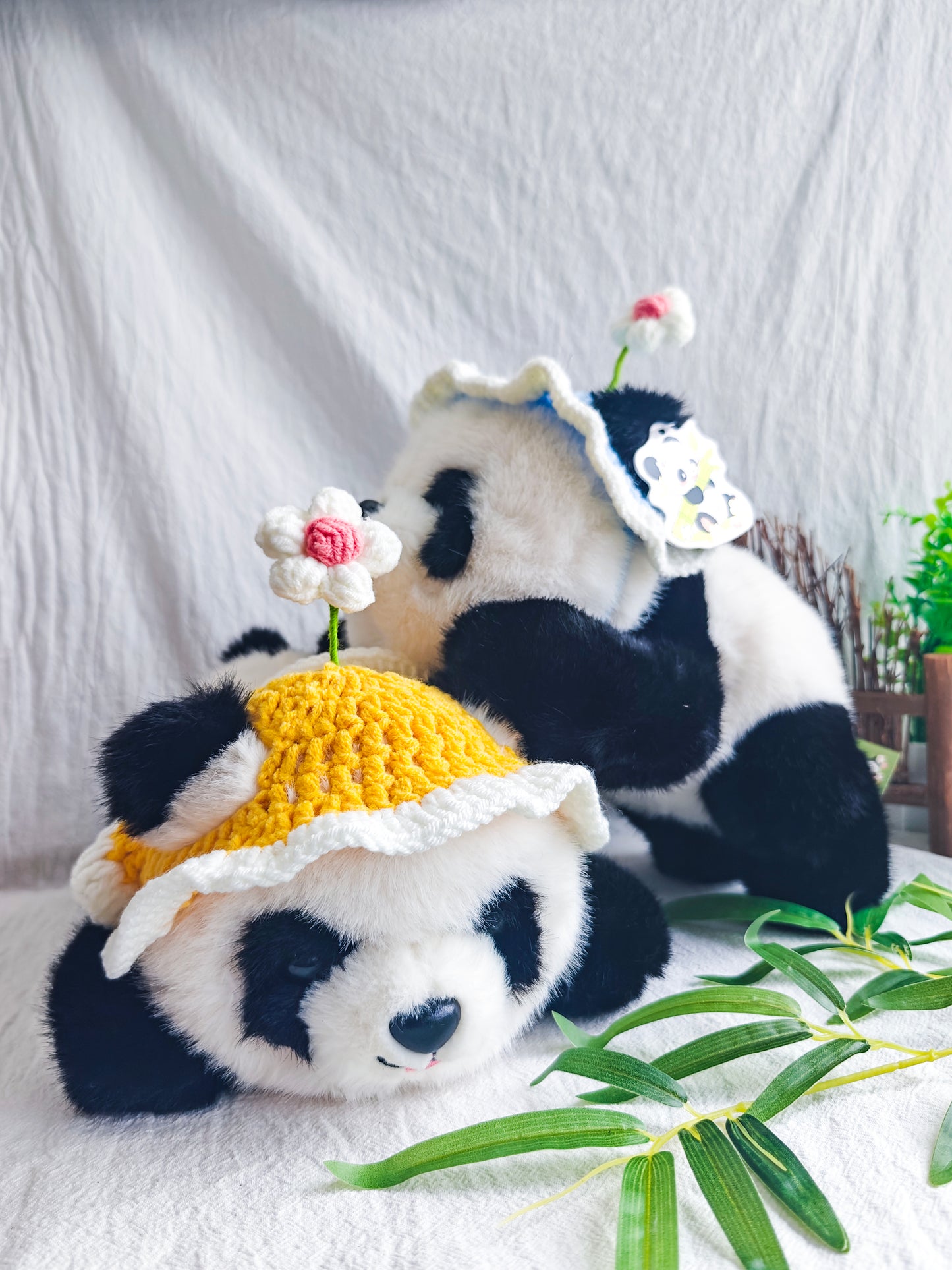 Adorable Panda Doll with Flower