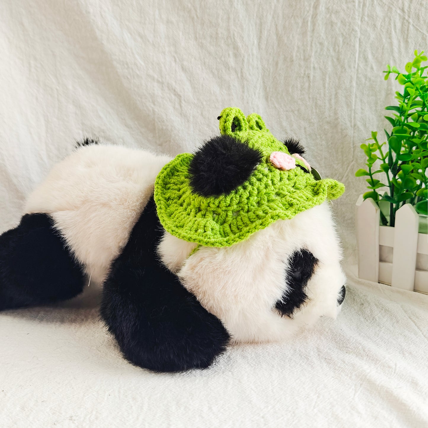 Adorable Panda Doll with Flower