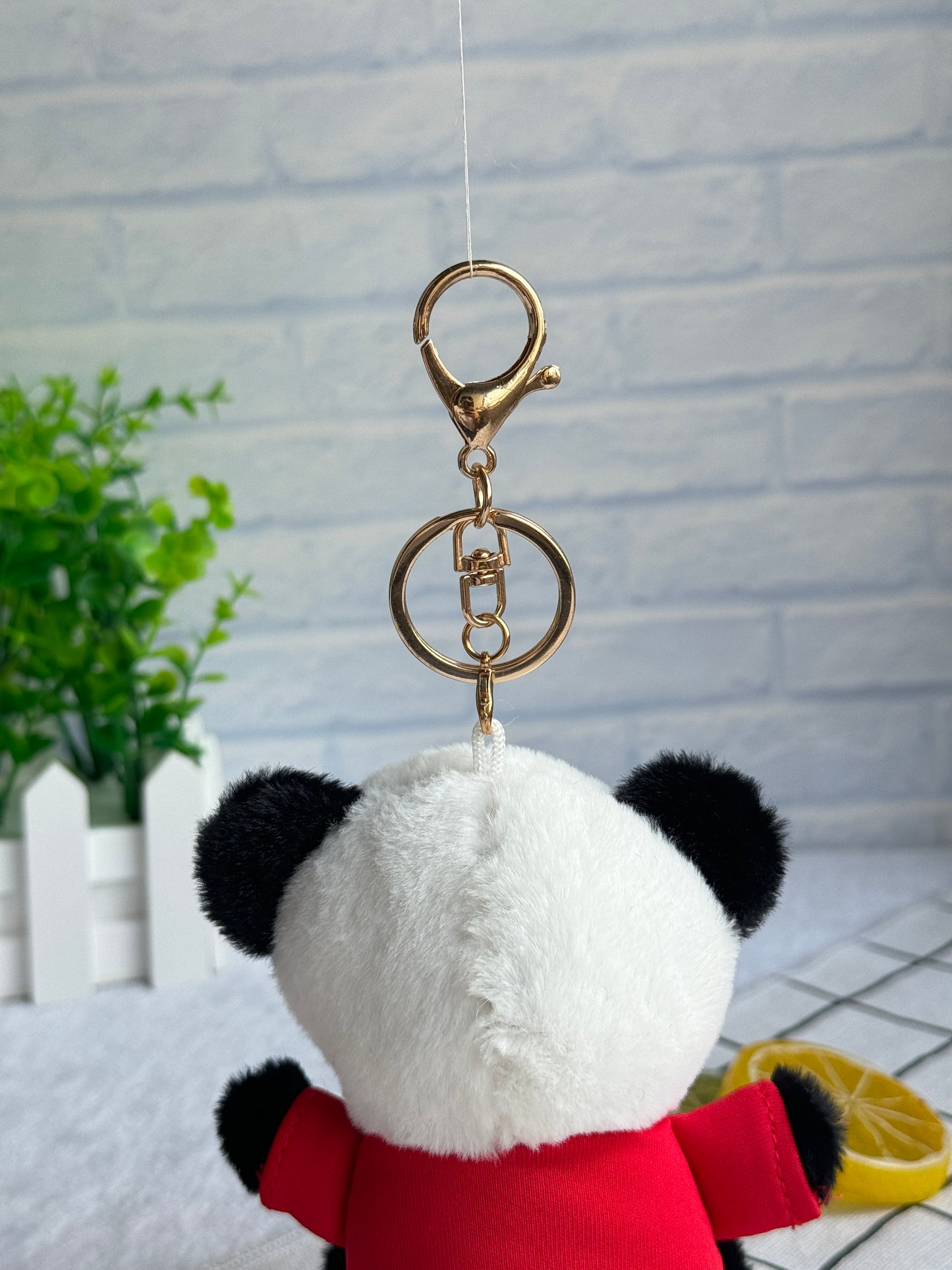 Plush Panda Doll Keychain Pendant