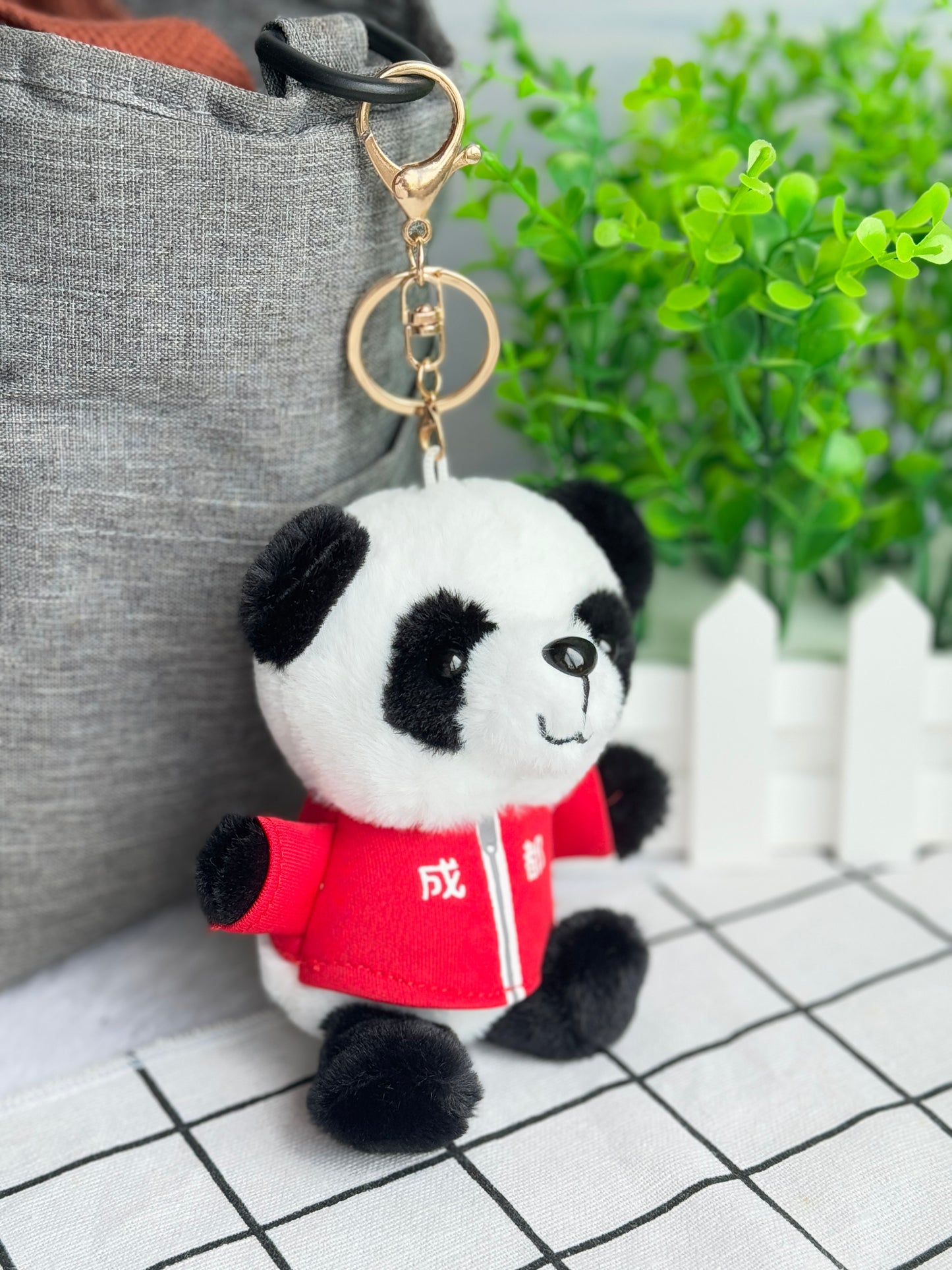 Plush Panda Doll Keychain Pendant