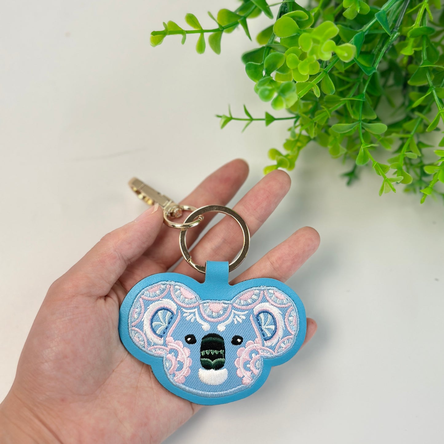 Animal Keychains Embroidered Cartoon Pendant