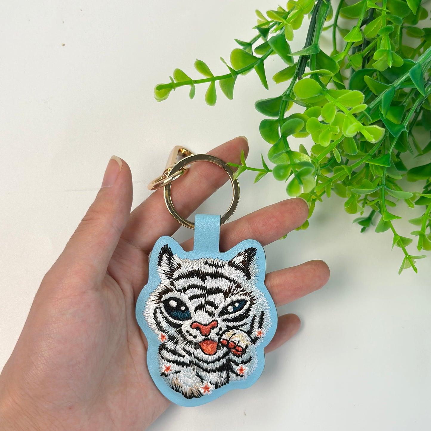 Animal Keychains Embroidered Cartoon Pendant