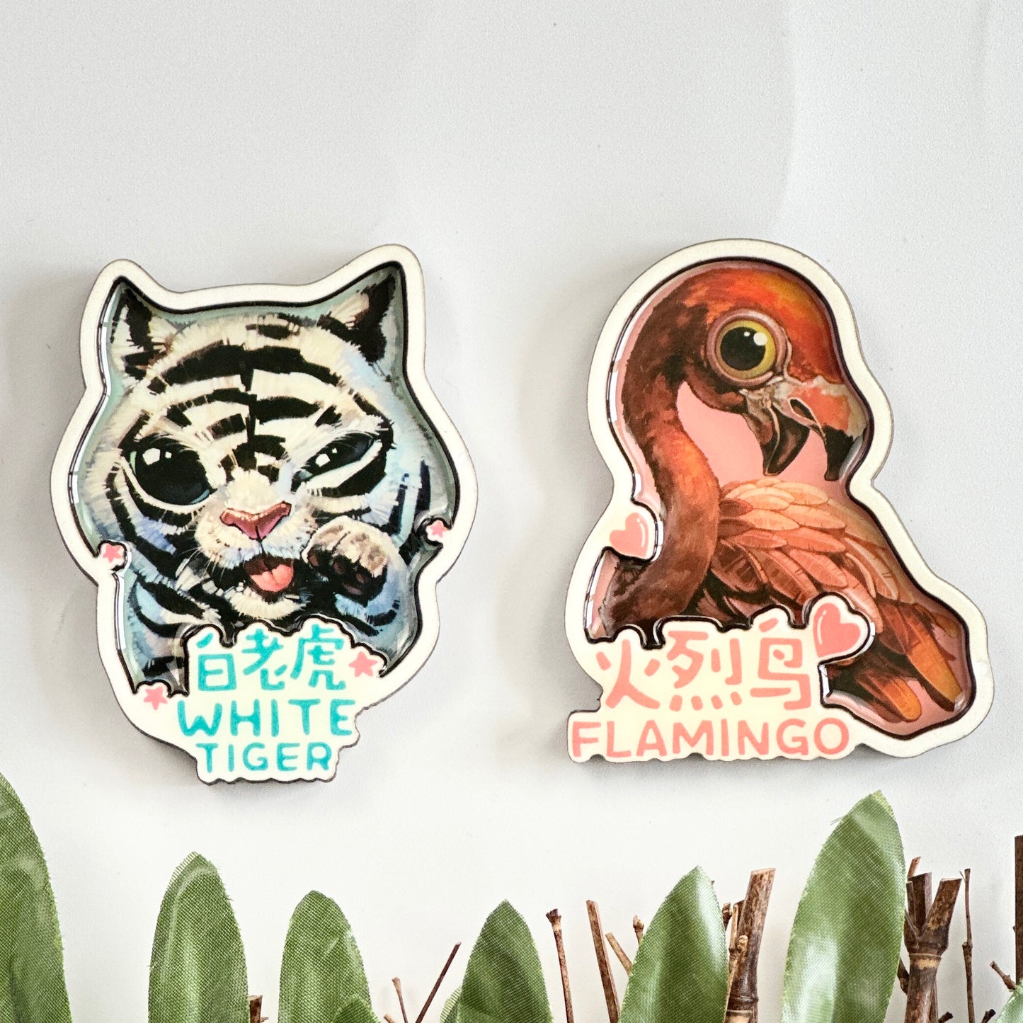 Land Animal Fridge Magnet Gift Set-2pcs