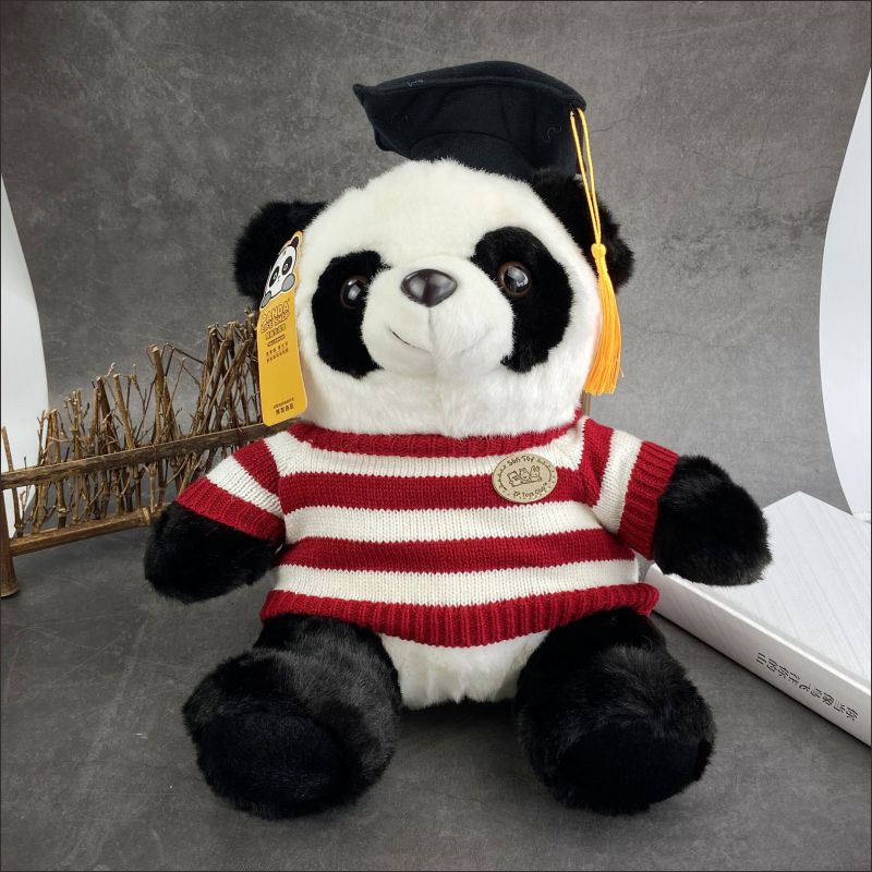 Doctor Panda Plush With Sweater Cap