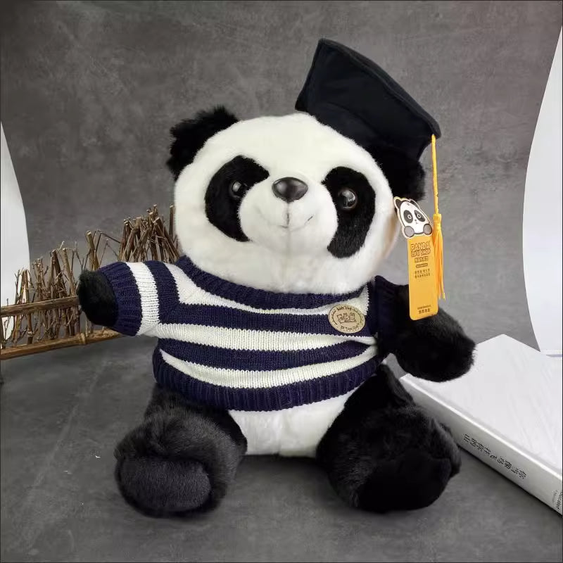 Doctor Panda Plush With Sweater Cap