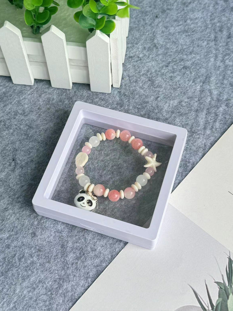 Summer Panda Colored Bead Bracelet