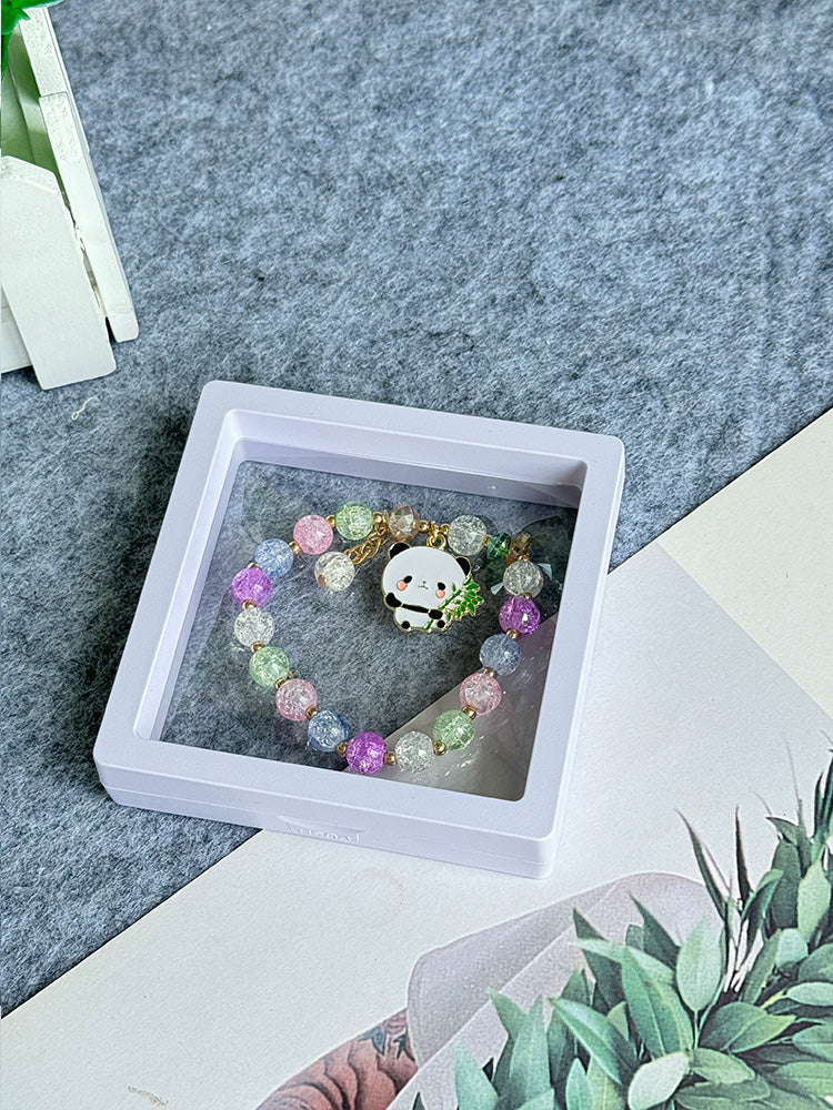Summer Panda Colored Bead Bracelet