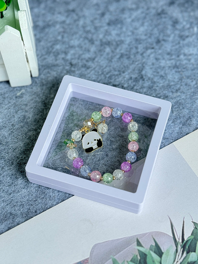 Summer Panda Colored Bead Bracelet