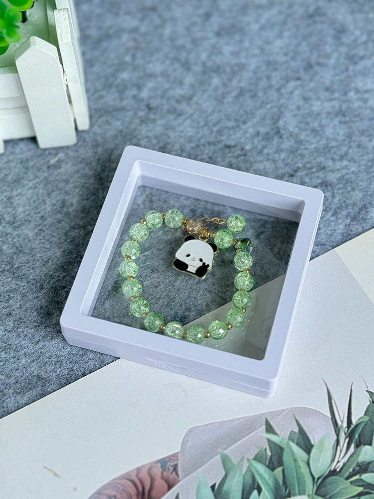 Summer Panda Colored Bead Bracelet