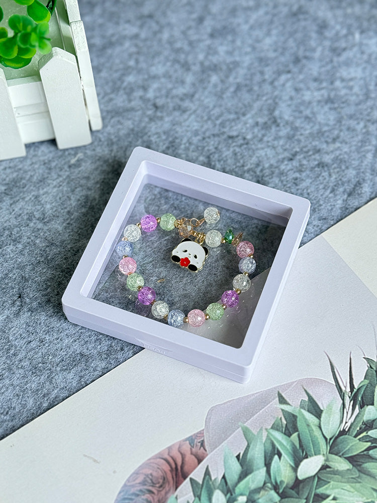 Summer Panda Colored Bead Bracelet