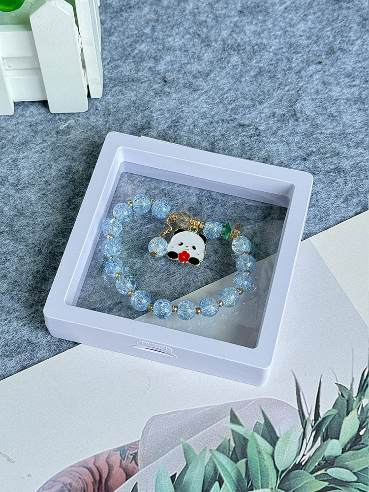 Summer Panda Colored Bead Bracelet