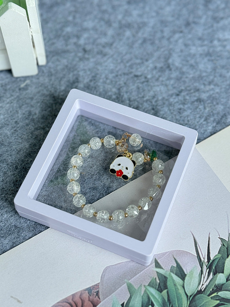 Summer Panda Colored Bead Bracelet
