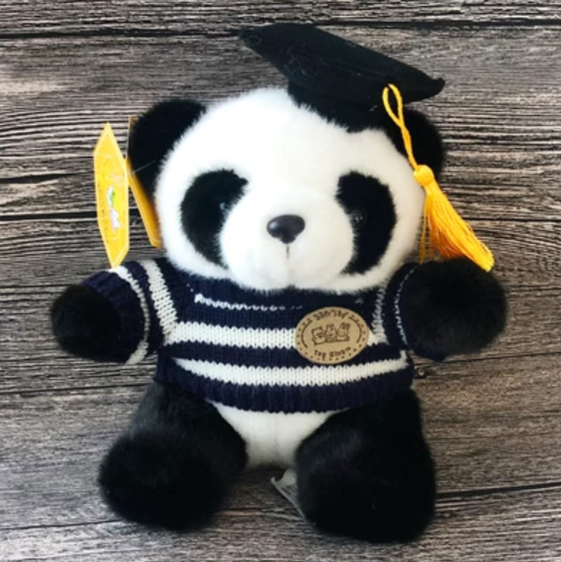 Doctor Panda Plush With Sweater Cap