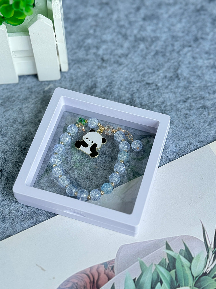 Summer Panda Colored Bead Bracelet