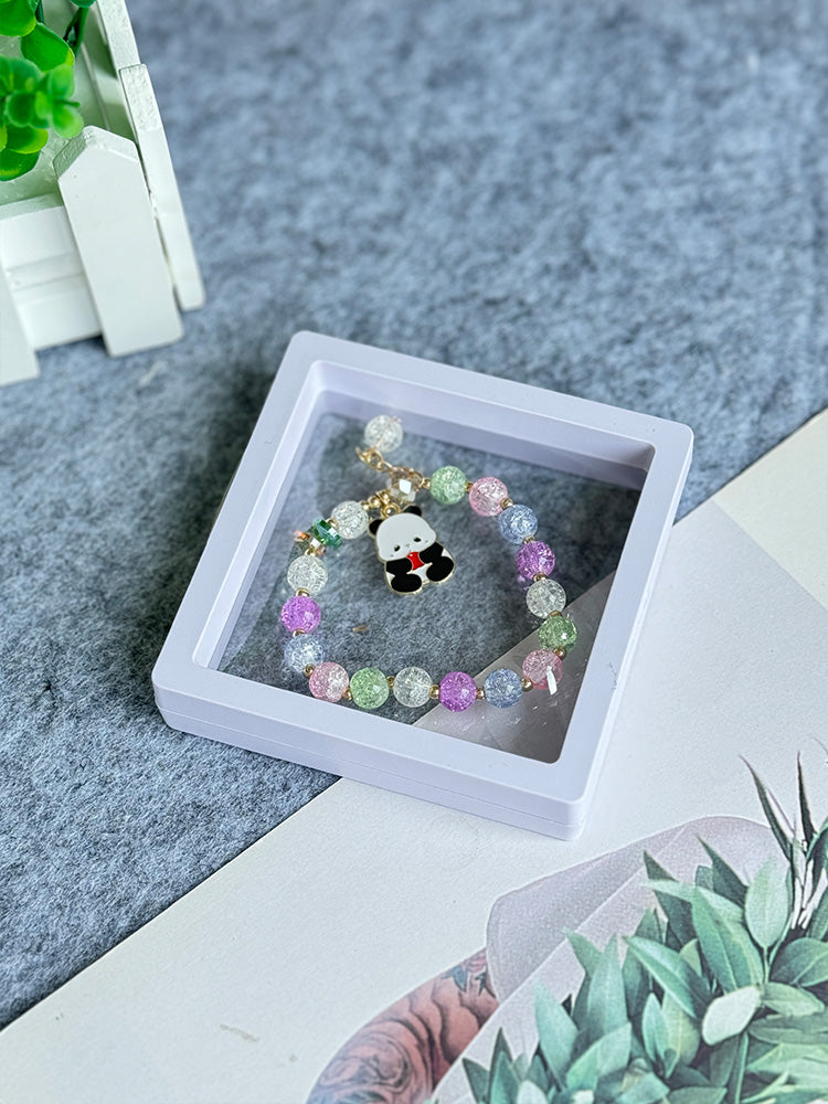 Summer Panda Colored Bead Bracelet