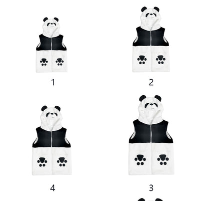 Warm Panda Vest For Family Gifts