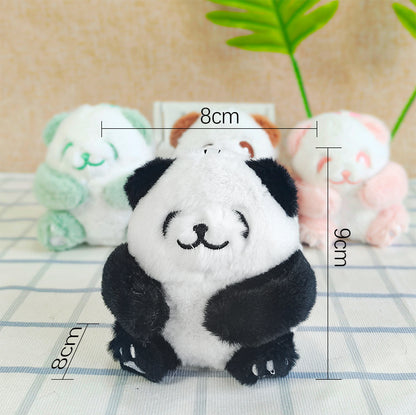 Colored Plush Panda Keychain