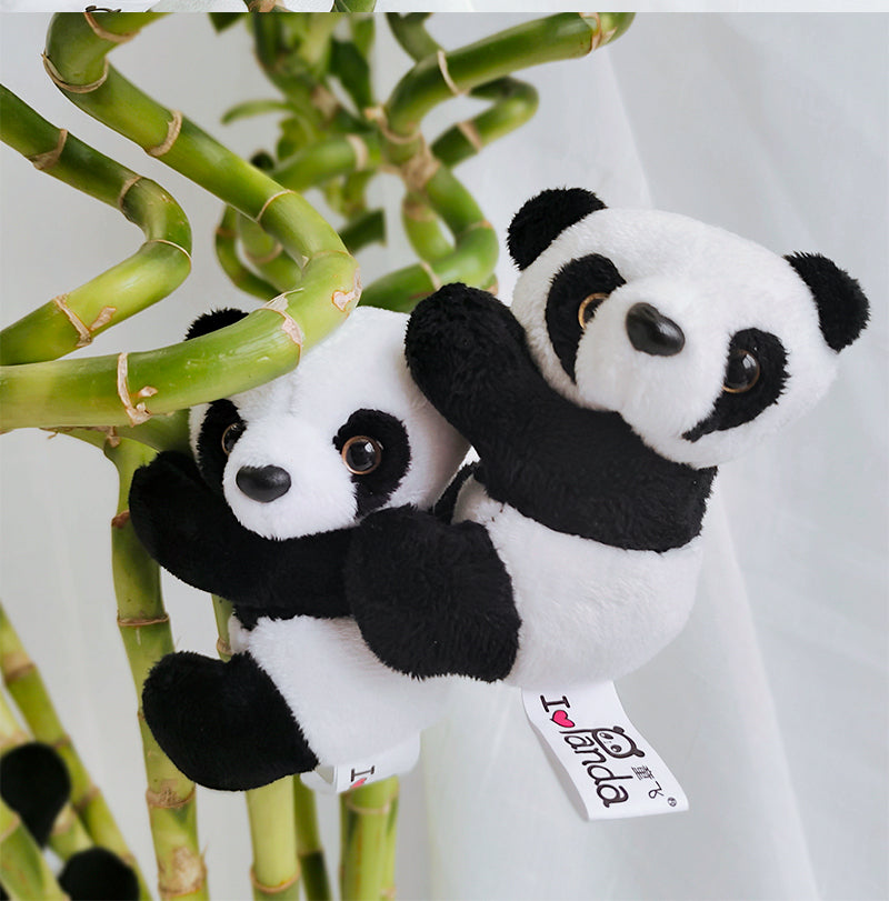 Stuffed Panda Mini Toy Clip Keychain