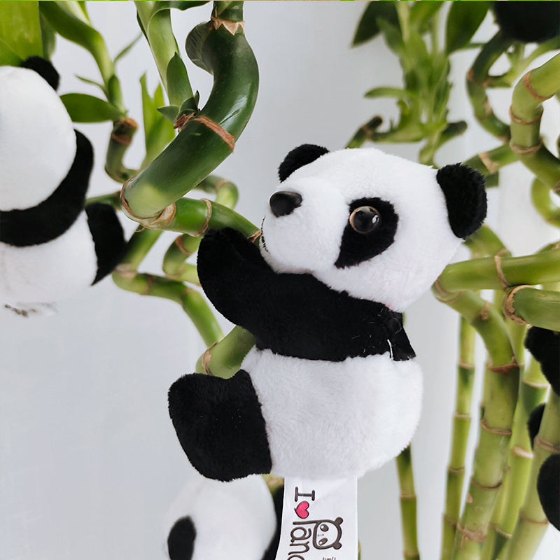 Stuffed Panda Mini Toy Clip Keychain