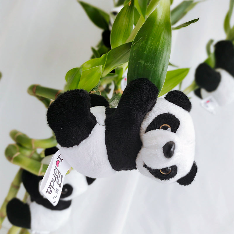 Stuffed Panda Mini Toy Clip Keychain