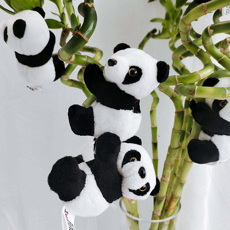 Stuffed Panda Mini Toy Clip Keychain