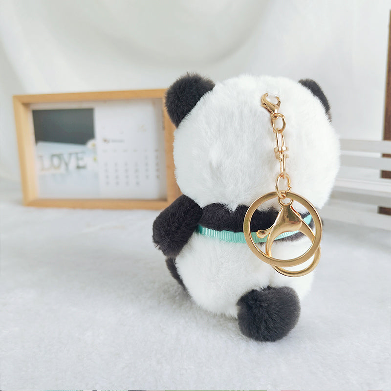 Pom Panda Keychain Pendant Cute