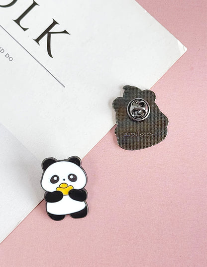 Mini Panda Metal Badge Set-7pcs