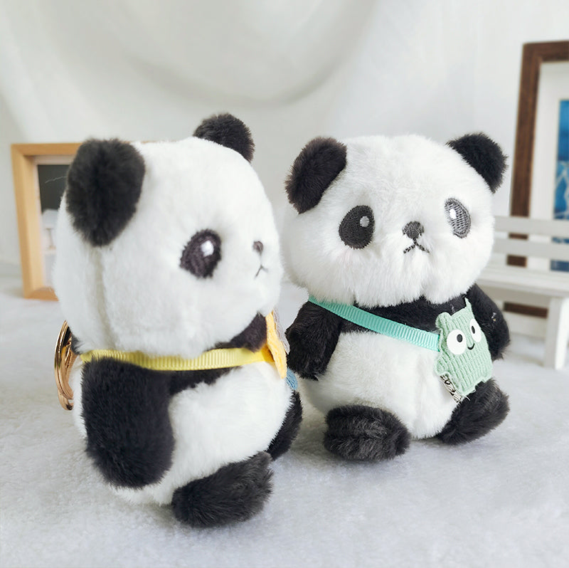 Pom Panda Keychain Pendant Cute