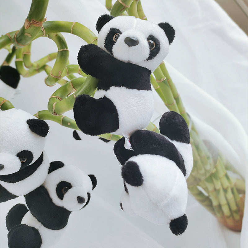 Stuffed Panda Mini Toy Clip Keychain