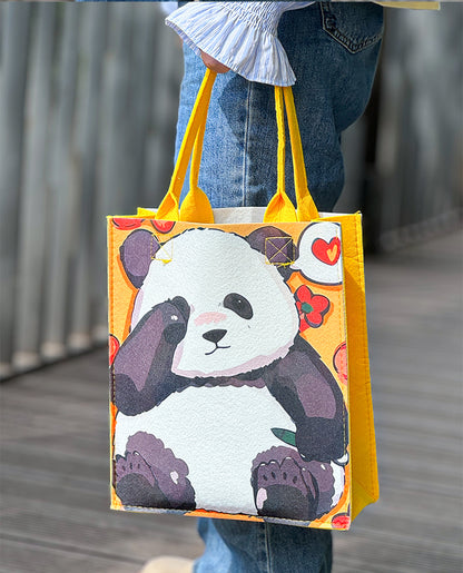 Lightweight Panda Gifts Bag Felt Handbag