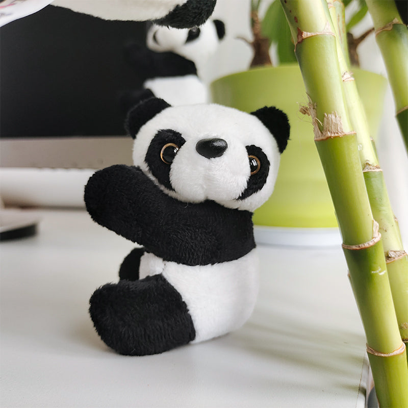 Stuffed Panda Mini Toy Clip Keychain