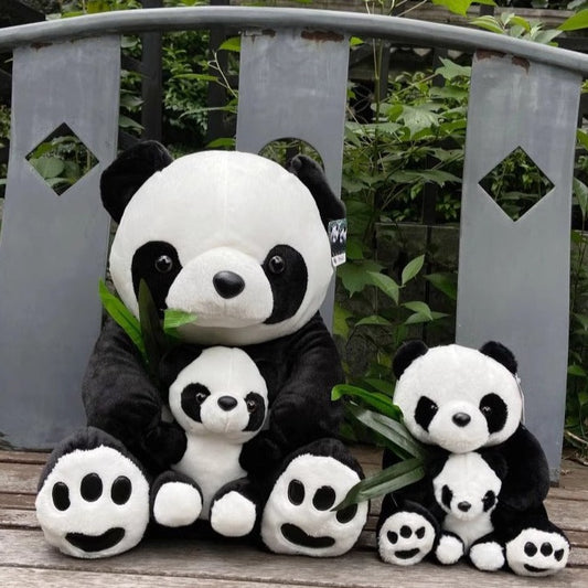 Cute Panda Mama Papa Baby Plush Toy