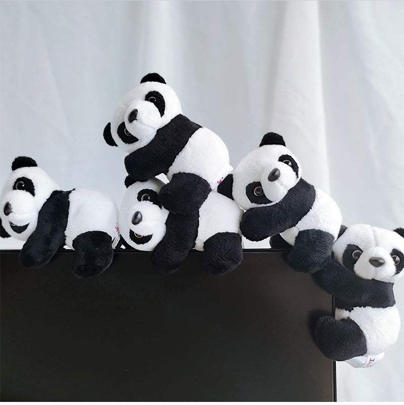 Stuffed Panda Mini Toy Clip Keychain
