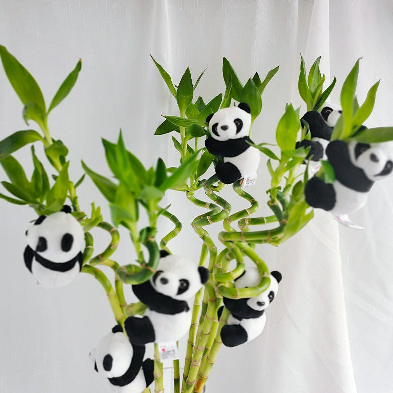 Stuffed Panda Mini Toy Clip Keychain