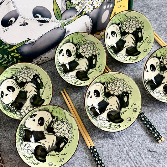 Chinese Panda Bowl Gift Set